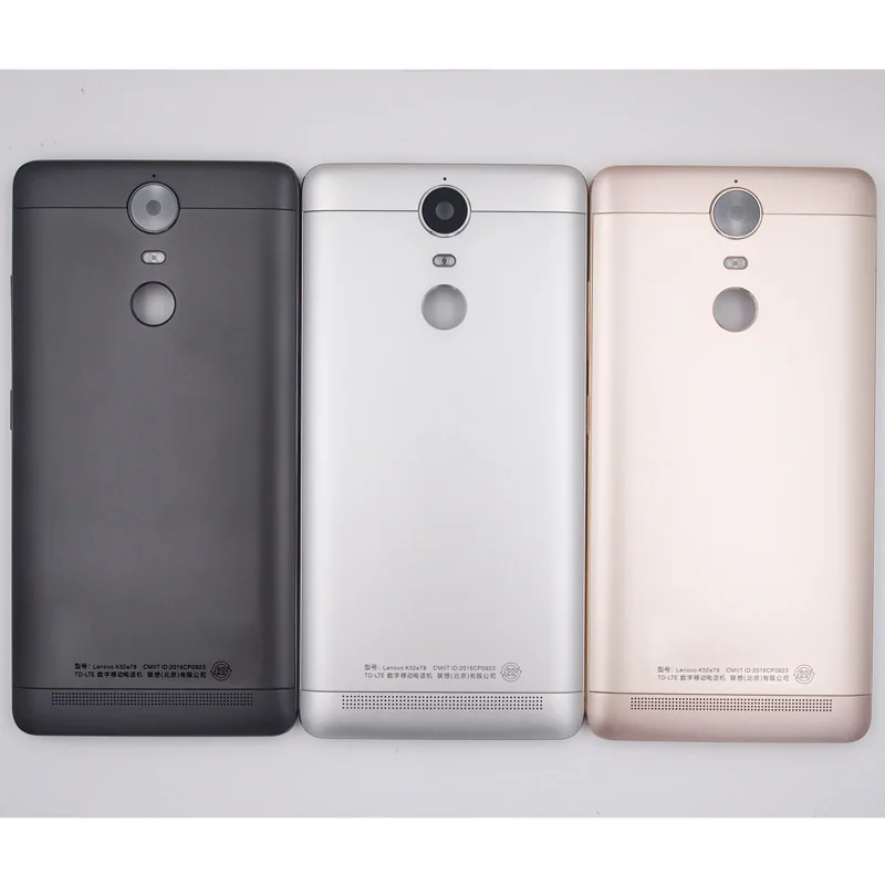 

BaanSam New Battery Back Cover For Lenovo K5 NOTE A7020a48 K52e78 K52t38 Housing Case With Power Volume Buttons+Camera Lens