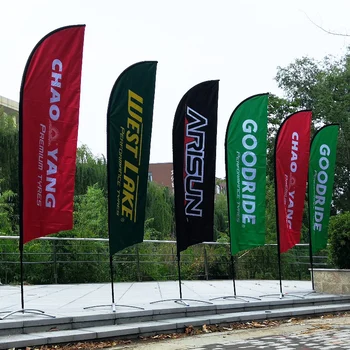 Beach Feather Flag Graphic Customized Printing Banner Free Design Promotion Opening Celebration Outdoor Advertising Decoration 1