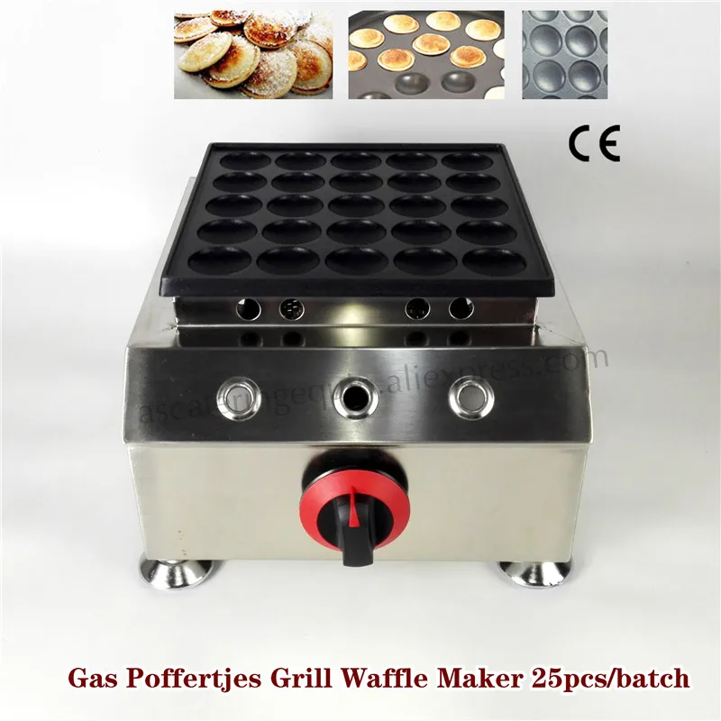 Non-stick 4.5cm Gas Mini Dutch Pancake Poffertjes Maker Baker Machine 25pcs/batch Non-stick 4.5cm Gas Mini Dutch Pancake Poffertjes Maker Baker Machine 25pcs/batch