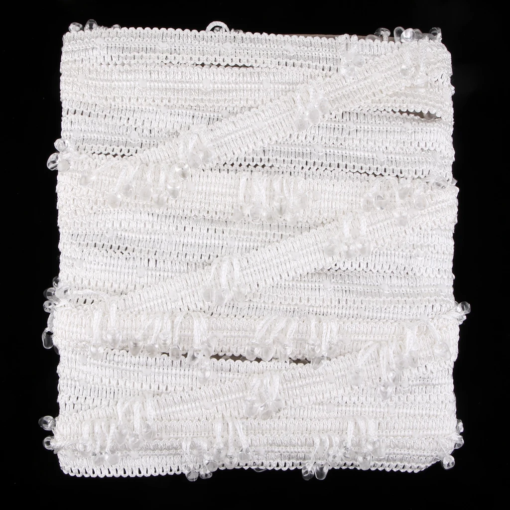 12 Meters Luxury Style Beads Tassel Trimming Curtain Tassel Trims Lace for DIY Sewing Bag Sofa Upholstery