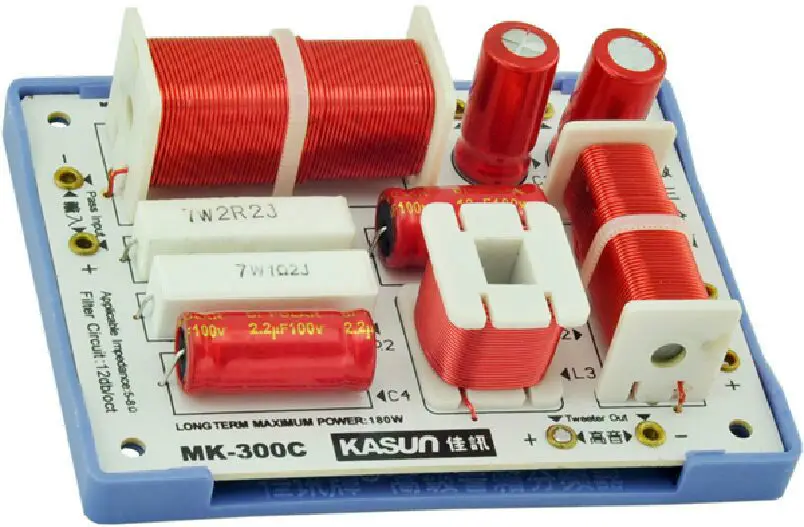 

2pcs KASUN MK-300C 3 Way 3 Unit 180W Hi-Fi Audio Speaker Frequency Divider Crossover Filter