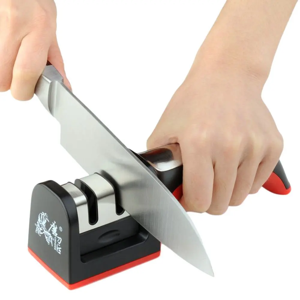 Sharpening Stone Handle Type Double Sided Kitchen Knife Sharpener