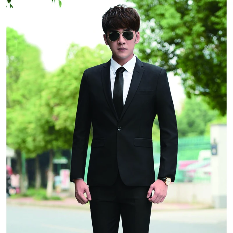 2019 Suit Men Jacket spring autumn Blazers pants sets British office commuter tops and pants slim business casual trouser suit 2019 Suit Men Jacket spring autumn Blazers pants sets British office commuter tops and pants slim business casual trouser suit