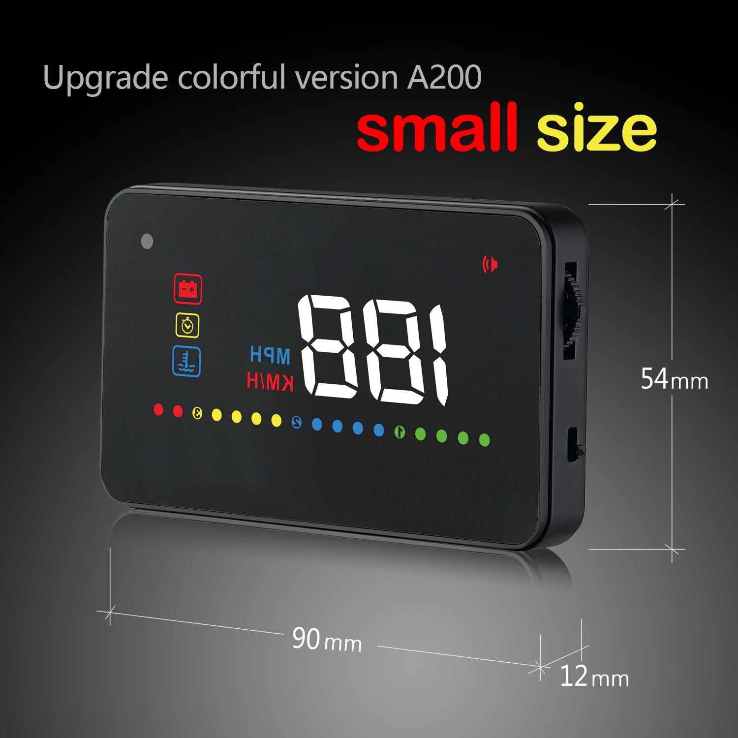 

A200 hud car universal head up display speedometer obd2 temperature water Projection on the windshield for car hud 2019