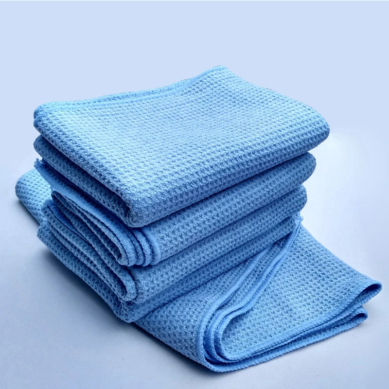 

1pc 380gsm Microfiber Waffle Style Car Wash Towel Cleaning Cloth Water Absorption Dust Remove Detailing for Car Home Kitchen
