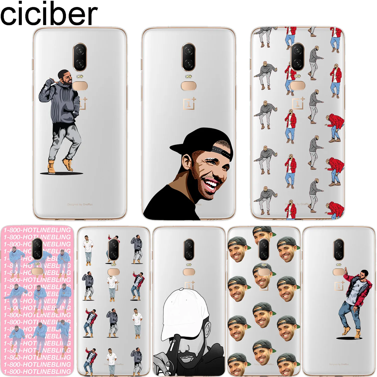 

ciciber Aubrey Drake Graham For Oneplus 6 6T 5 5T Soft Silicone Cover Clear TPU For 1+ 6 1+5 T Phone Cases Coque Fundas Capa