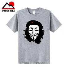 2019 Anonymous che parodia Che Guevara Hero Vintage camiseta revolutionista leyenda mercancía icono V para Vendetta máscara camisetas