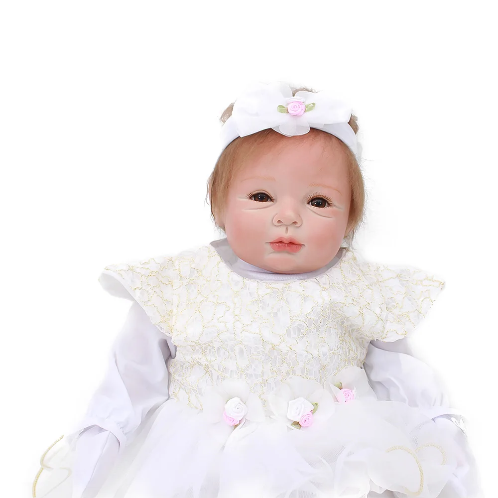55 см Мягкая силиконовая кукла реборн девочка игрушки реалистичные детские куклы на день рождения Рождественский подарок Bebes Reborn bonecas