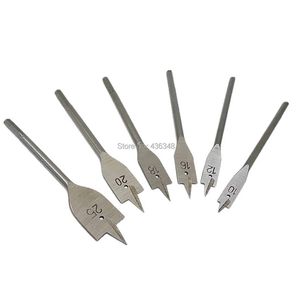 5 Pc 1” Inch Spade Drill Bit Set Paddle Wood Boring Flat Woodworking