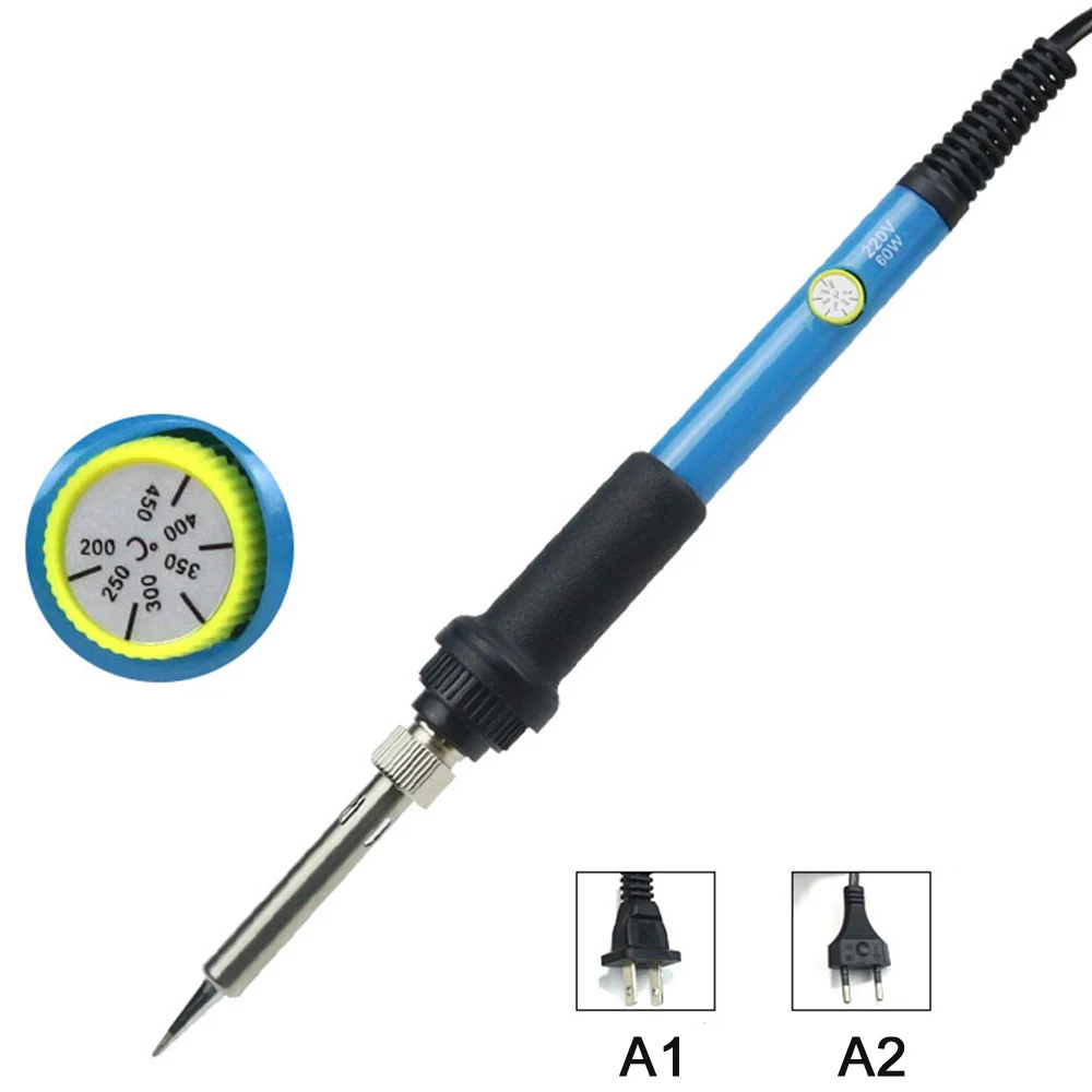

Electric Adjustable Temperature Soldering Iron 220V 110V 60W Welding Solder Rework Station Heat Pencil Tips Repair Tool