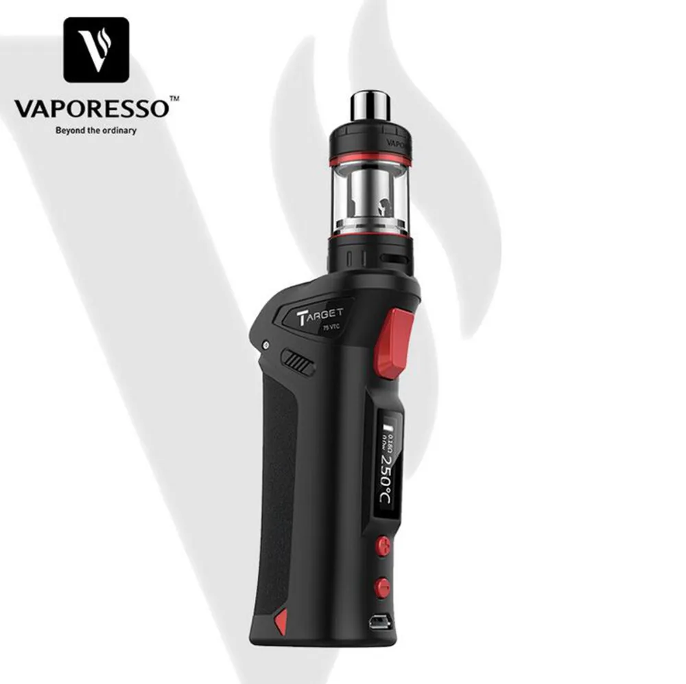 Original Vaporesso Target Pro Starter Kit VTC 75W Vape Box Mod 2.5ml Target Pro Tank elektronik sigara kit 5 Colors New Arrivals