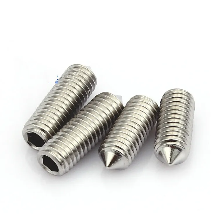 304 Stainless Steel Tip Set Screws Six Angle Screw Head Fastening Screws M4*12in Nails from