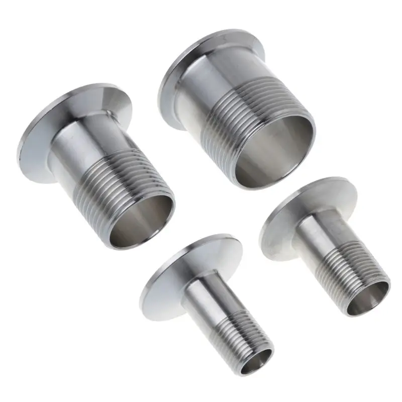 Sanitaria hombre roscado puntera para tubería de Tri abrazadera de acero inoxidable tipo SS304 DN15 DN20 DN25 DN32 DN40 1/2 \ Sanitaria hombre roscado puntera para tubería de Tri abrazadera de acero inoxidable tipo SS304 DN15 DN20 DN25 DN32 DN40 1/2 \
