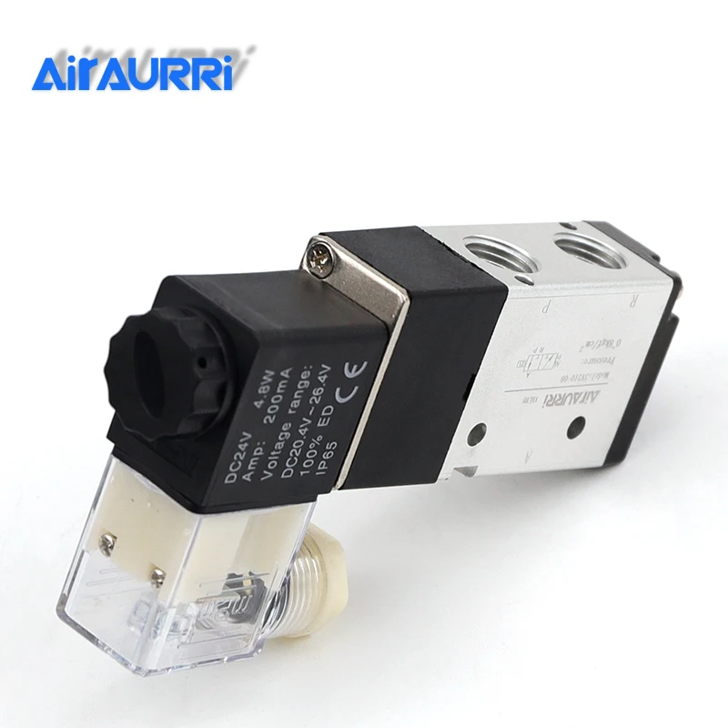 3V210-08 3 Way Port 2 Position 12V 24V 220V Pneumatic Air Solenoid Valve Electric Control Gas Magnetic Valve