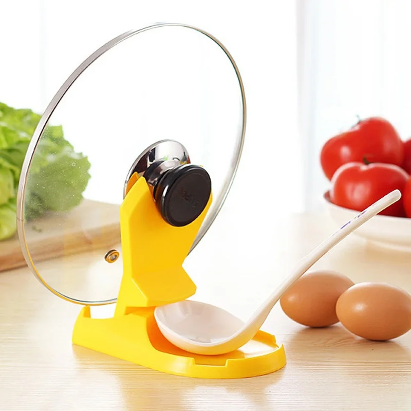 

1PCS Multifunction Foldable Pot Pan Spoon Lid Storage Stand Holder Rack Utensil Cooking Tool Kitchen Wave Convenient