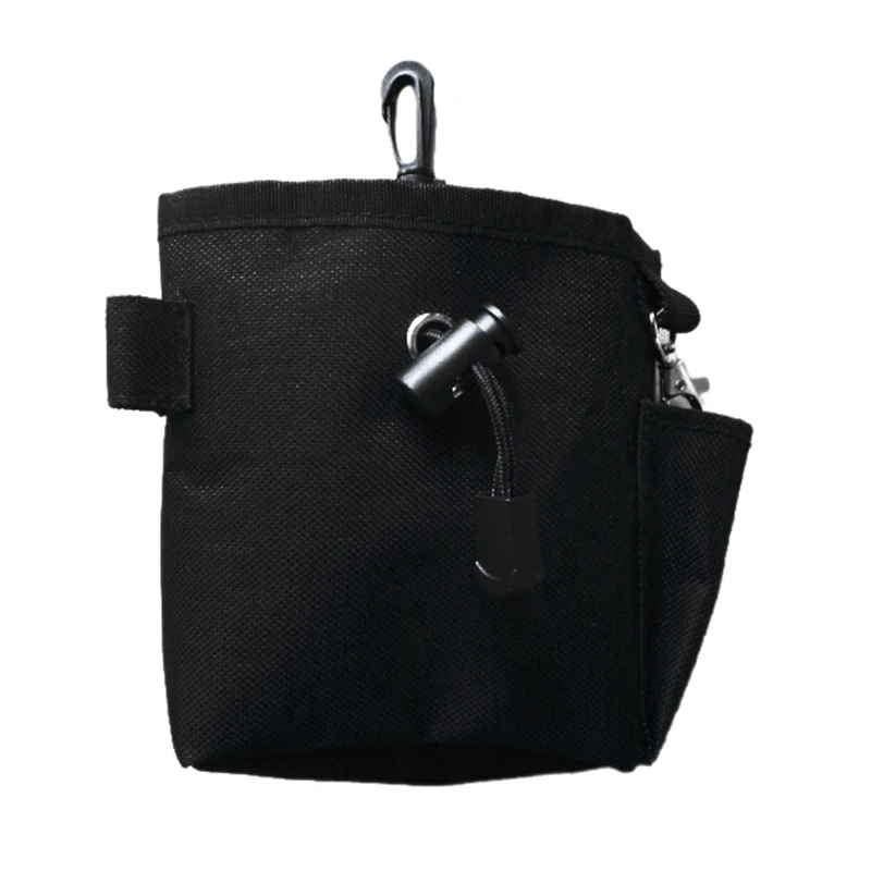Mayitr Portable Pet Dog Puppy Training Treat Snack Black Bag Feed Bait Food Pouch Belt Bags