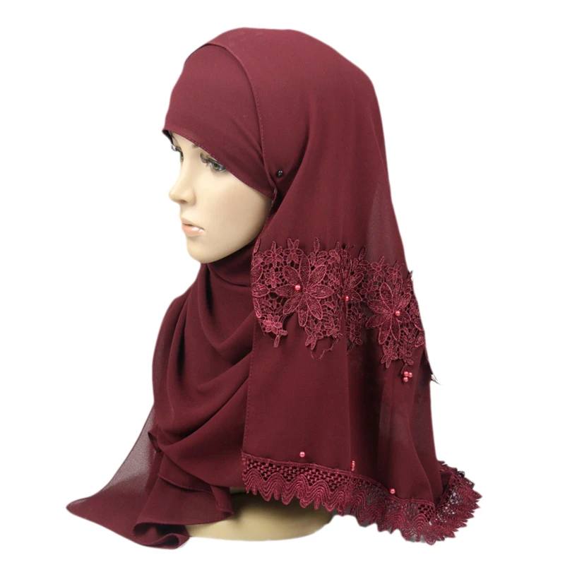 2018 women scarf Muslim Hijab scarf chiffon hijab plain Flower and