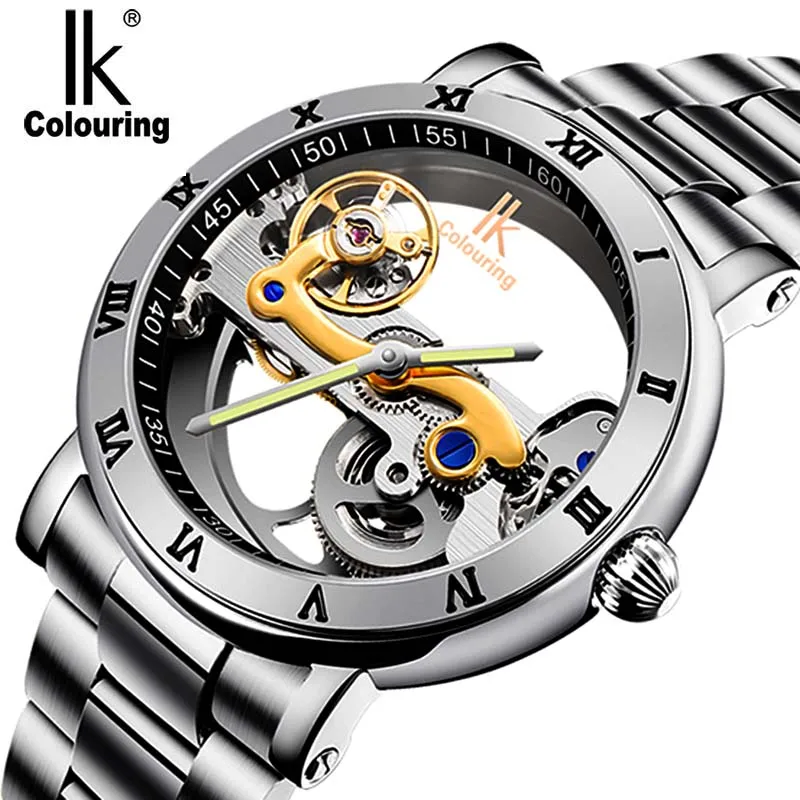 Мужские механические часы скелетоны из нержавеющей стали|wristwatch brand|wristwatch mens