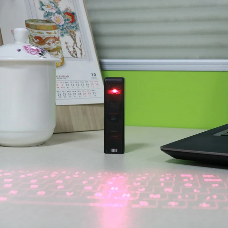 

Universal Top Quality Bluetooth USB Virtual Laser Keyboard Portable Size Bluetooth Projection Keyboard For Smart Phone