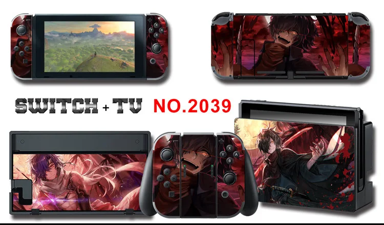 Для nintendo Switch Pain sticker консоль Dock Joy Con полное покрытие цветной бумажной кожи Закаленное стекло протектор экрана от 2000-2305