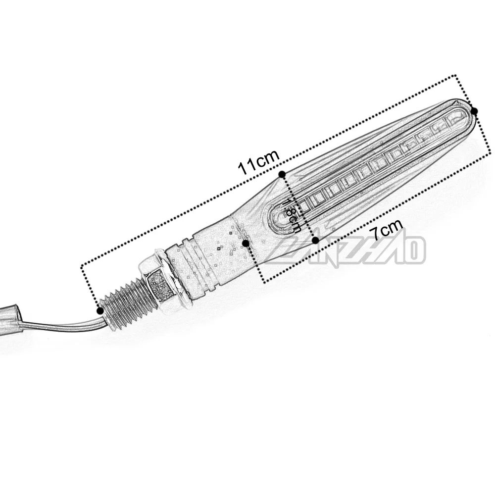 2 пары мотоциклетных указателей поворота светодиодный свет течёт вода мерцает мигалки индикаторы для Honda Kawasaki Ducati Suzuki KTM Aprilia
