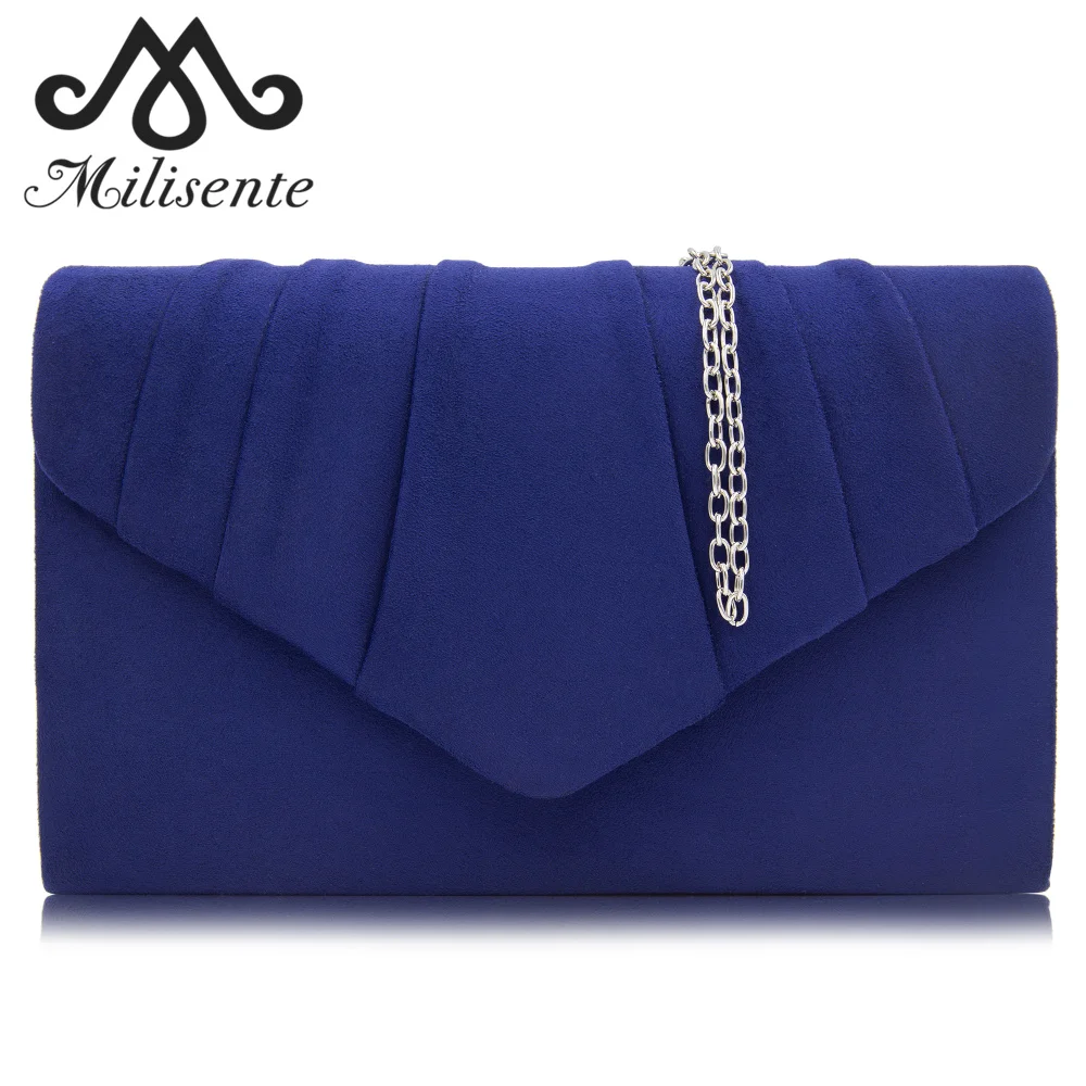 

JIULINlady Suede Envelope Bag for Winter Fashion Fold Design Ladies Shoulder bag Small Female Party Clutch Wedding Purse