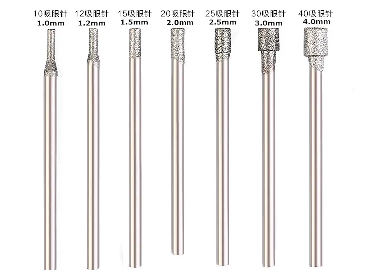 3 x Schleifen Bohrer Mini Diamant Grate für Drehwerkzeug 2,35 mm Schaft 2,6 mm 3 x Schleifen Bohrer Mini Diamant Grate für Drehwerkzeug 2,35 mm Schaft 2,6 mm