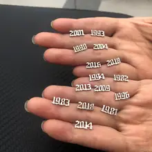 Jisensp новые модные серьги из нержавеющей стали уникальный дизайн год Nemebr серьги-кольца, модные ювелирные украшения для женщин мужчин подарок на день рождения