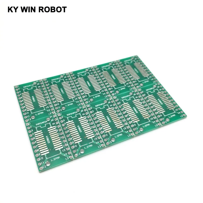 10 шт. SOP24 SSOP24 TSSOP24 to DIP24 печатная плата SMD для DIP 0 65 мм/1 27 мм до 2 54 Шаг Разъем