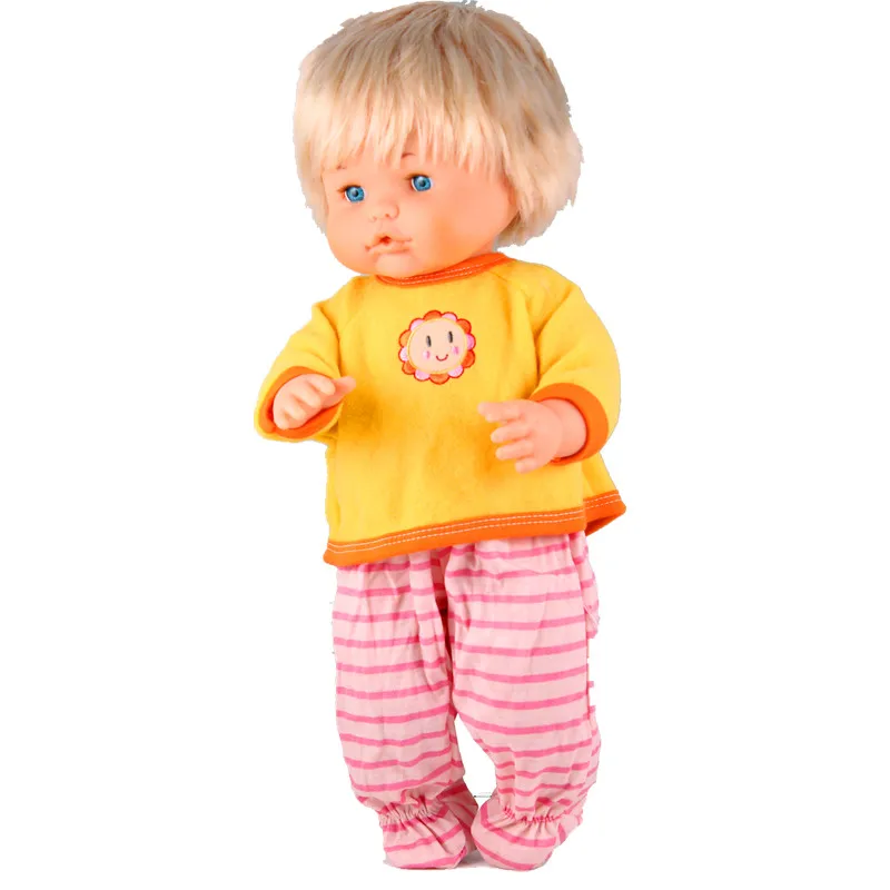 Одежда для кукол размер 41 см желтая футболка Nenuco Doll y su Hermanita полосатые носки штаны