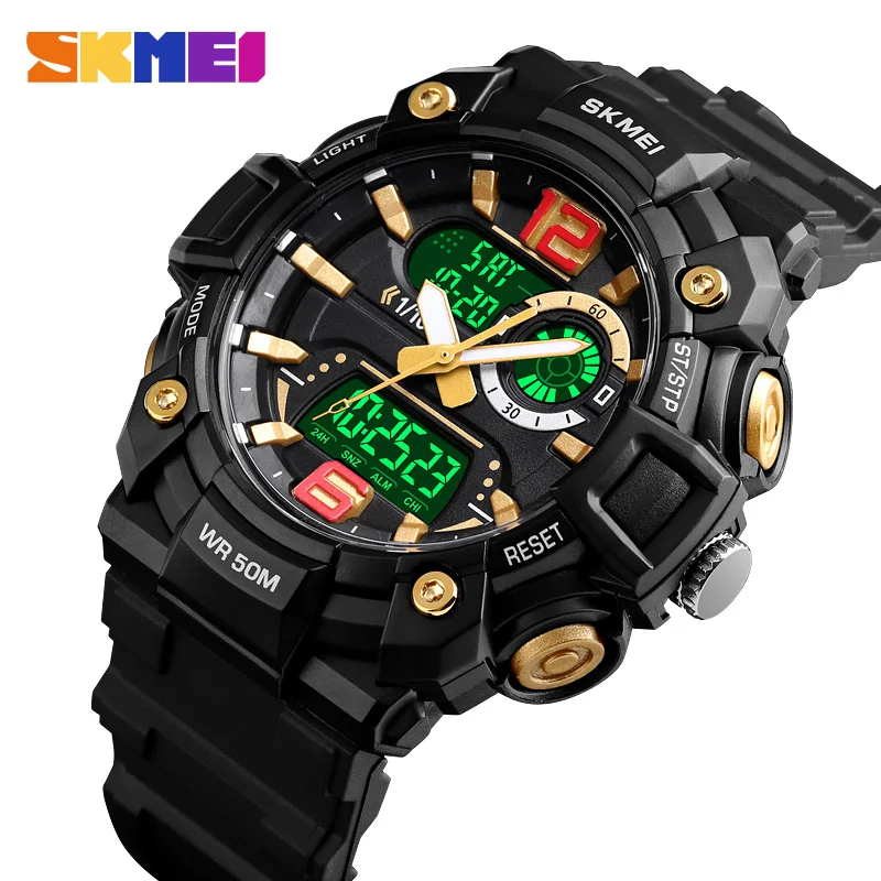 

2019 SKMEI Relogio Masculino Men Quartz Digital Watch Sport Watches Luminous Back Light Chronograph Waterproof Male Wristwatch