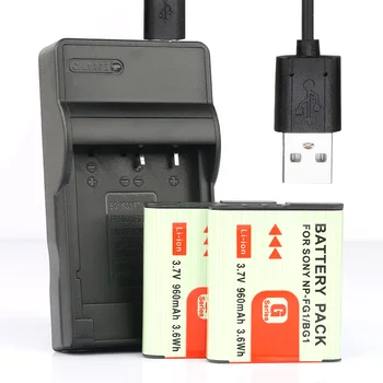 

LANFULANG NP-BG1 Digital Batteries (2 Pack) and USB Battery Charger for Sony BC-CSGD BC-CSGE DSC H3 H7 H9 H10 H20 H50 H55 H70