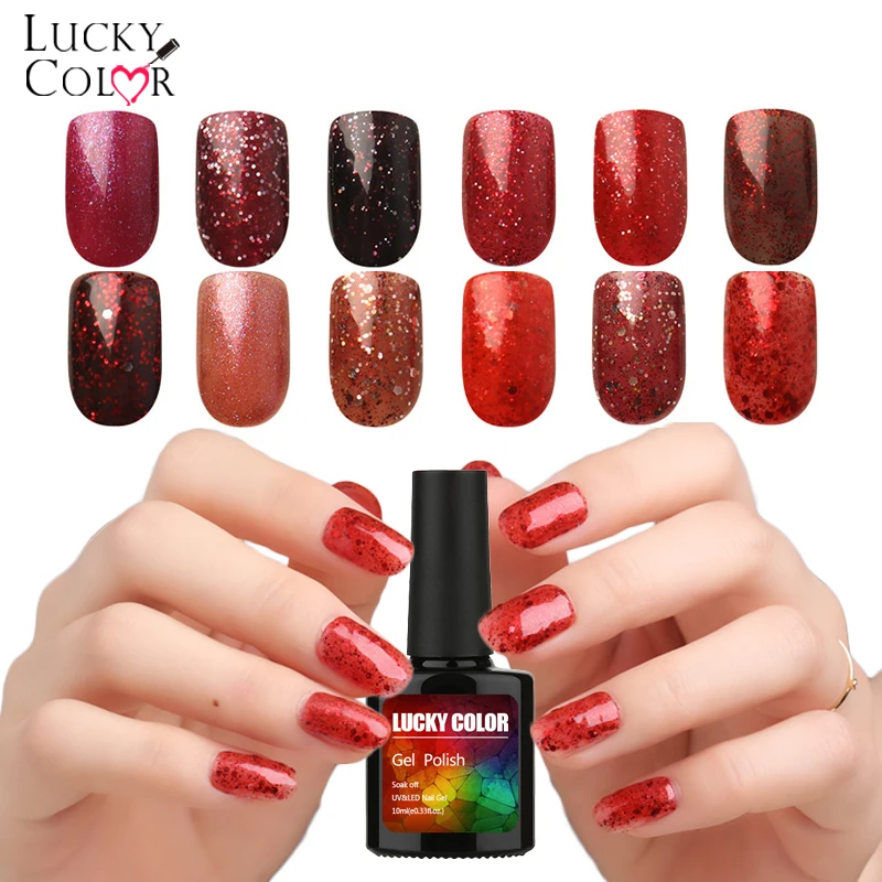 

Bbride Red Diamond Hybrid Gel Nail Polish Long-lasting Soak Off LED Manicure Beauty Party Semi-permanent Lacquer Nail Art DIY