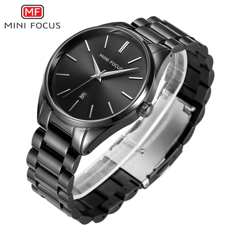 MINIFOCUS Luxury Brand Men Watches Stainless Steel Men's Wristwatch Quartz Watch Men Waterproof Fashion Relogio Masculino Black MINIFOCUS Luxury Brand Men Watches Stainless Steel Men's Wristwatch Quartz Watch Men Waterproof Fashion Relogio Masculino Black