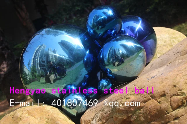 250 мм в диаметре синий шарик из нержавеющей стали, полый шар, декоративный шар, предметы интерьера, украшение сада