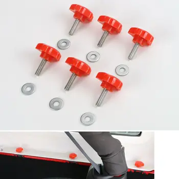

Red Hard Top Tee Knobs Screws Quick Removal Change Kit Fastener For 2007-2016 Wrangler 4 Doors Interior Car Styling Accessories
