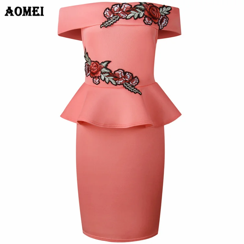 Женское платье поддельные 2 шт. комплект вне плечо Элегантный Дамы Officewear Femme