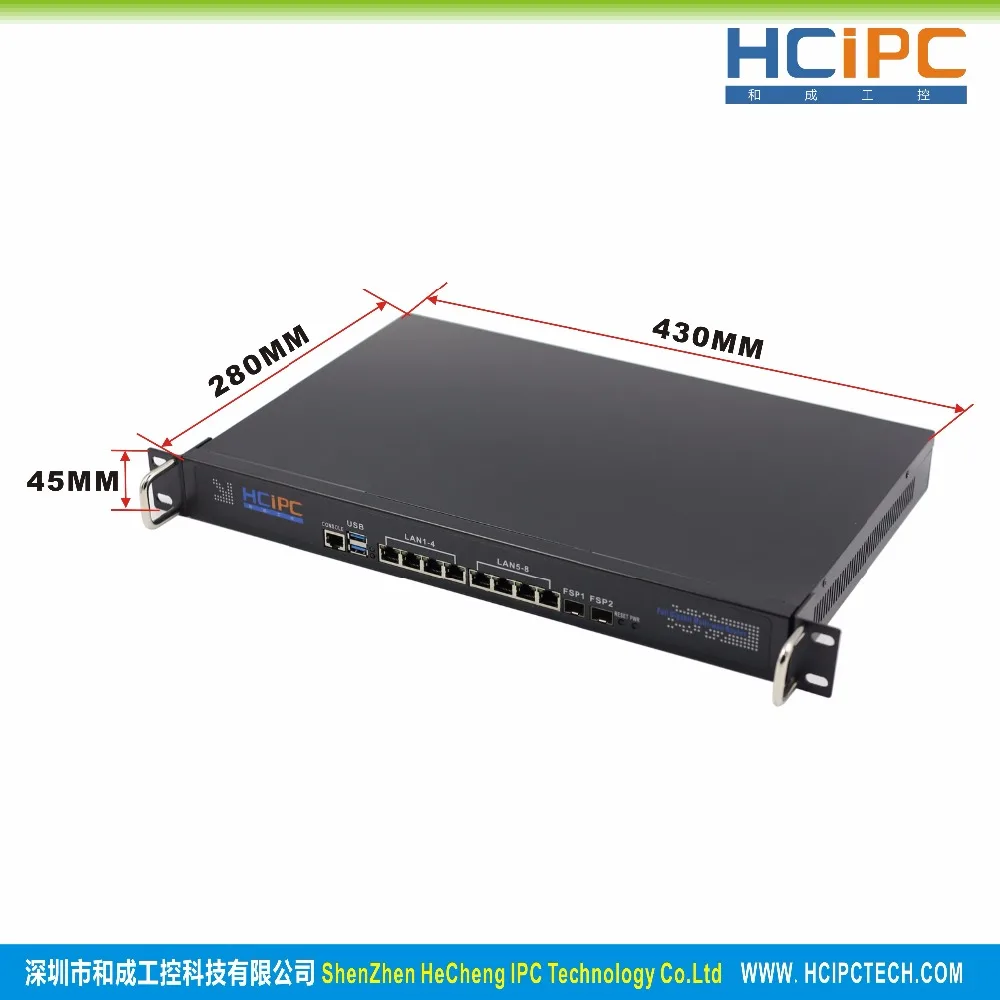 HCiPC B204-2 HCL-SC1037-8L2FSPB, Barebone, C1037U 82583V 8LAN+ 2FSP 1U система брандмауэра, 8LAN материнская плата, 1U 8LAN сетевой маршрутизатор