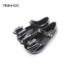 Girls Sandals Three Layers Bow Shoes Bow Mini Melissa Jelly Shoes Girls Princess Shoes Children Sandals For Melissa Girls Soft