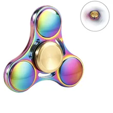Треугольные листья Спиннеры цинковый сплав вращающаяся игрушка гироскопа красочные палец Спиннер