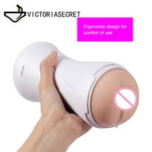 Male masturbator Vaginal Real Pussy Male 10 modes penis Delay Trainer Male Masturbator For Men Big Dildo Penis Erotic Adult Toys