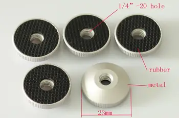 

5pcs Knurled 1/4" nuts with rubber gasket for hot shoe mount flash tripod camera