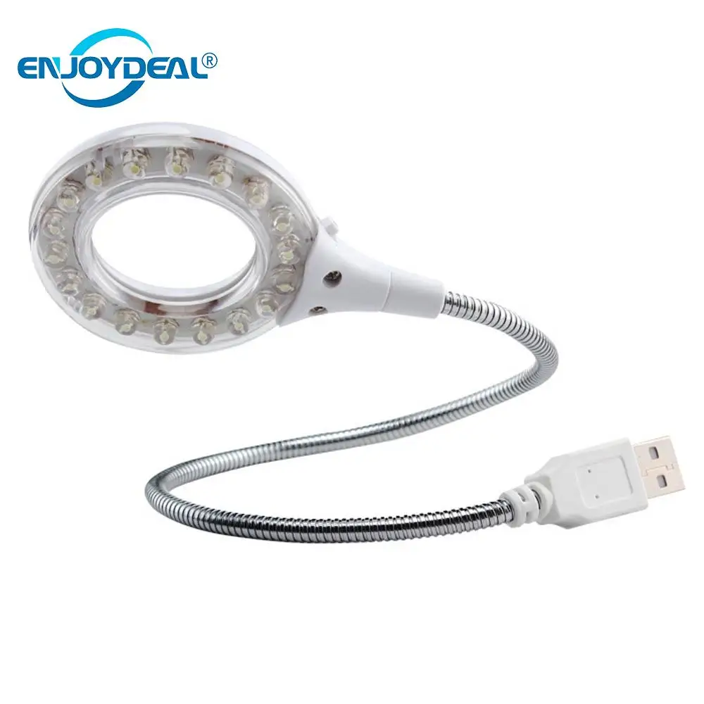 Mini Portable 18 Led USB Magnifying Glass Shape Notebook ...