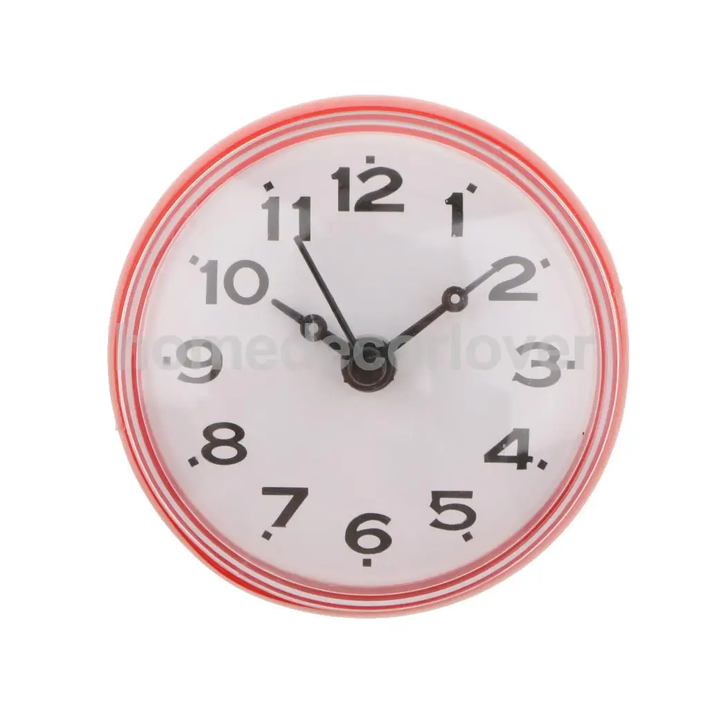 Water Resistant Shower Clock Suction Cup Bathroom Kitchen Clock Wall/Window Glass/Mirror Sucker