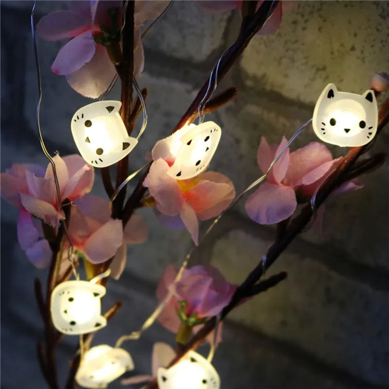 CLAITE 2 м 20 светодиодный светильник-Гирлянда для кошек на батарейках Сказочный Рождественский Свадебный светильник-Гирлянда для вечерние украшения дома