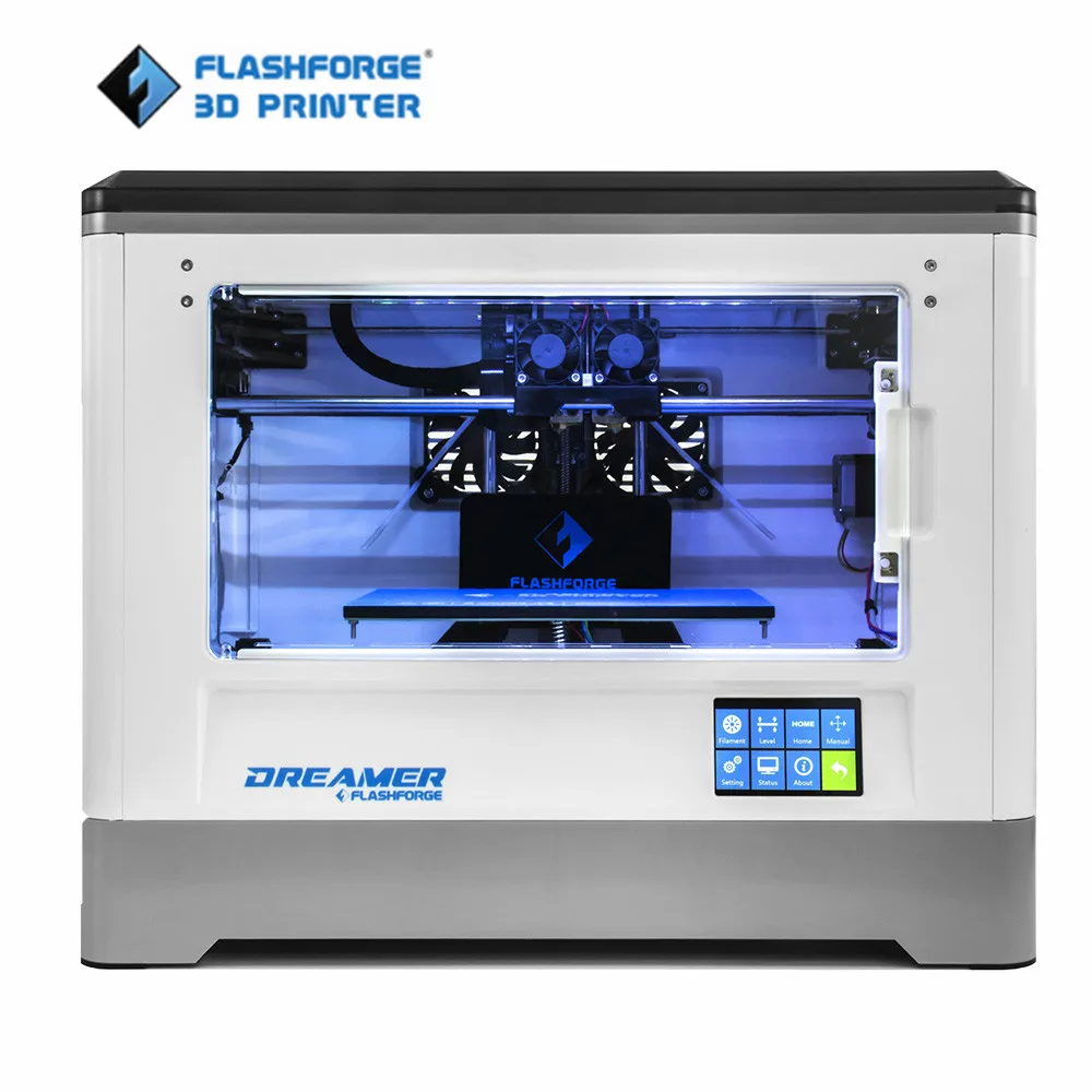 

Original Flashforge 3D Printer Dreamer WIFI and touchscreen with CE FCC Certificate Dual Extruder Fully Enclosed Chamber W/2