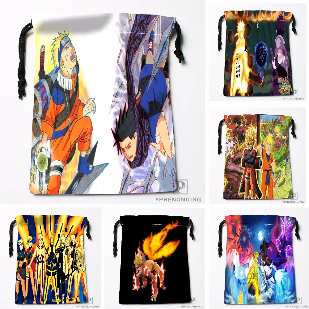 Custom Naruto Drawstring Bags Printing Travel Storage Mini Pouch Swim Hiking Toy Bag Size 18x22cm 180412