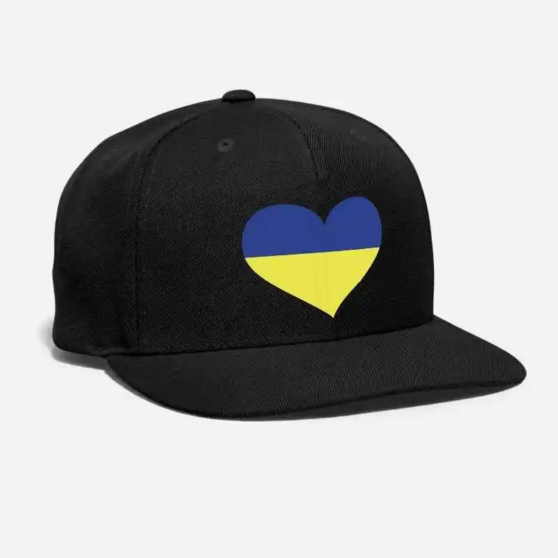 Украина сердце вышивка Восточной Европы Крыма Киева флаг эмблема щит герб любовь Россия патриотизм Бейсболка унисекс - Цвет: black