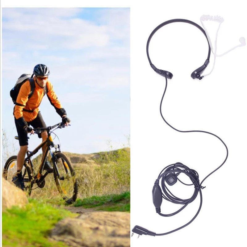 

ABBREE Throat Vibration MIC PTT headphone Headset for Kenwood Baofeng BF-888s UV-5R UV-82 UV-5RE Two way radio Walkie Talkie