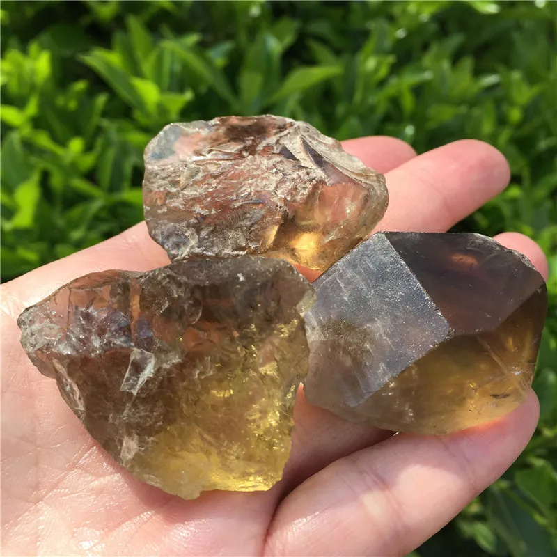 

3pcs Natural Smoky Citrine Quartz Crystal Stone Raw Gemstone Rough Specimen Minerals Healing Stone Home Decoration